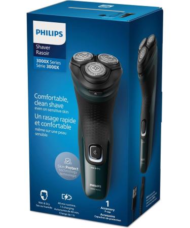 Philips Electric Shaver Series 3000X Wet & Dry with Self-Sharpening Blades X3002/00 Series X3000 - Buy Online on GoSupps.com