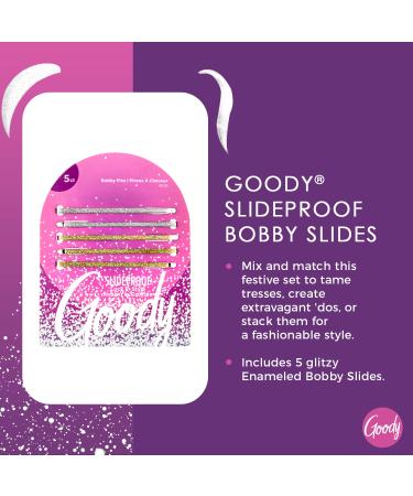 Goody Holiday Ball Enameled Bobby Pin Set - Silver & Gold - 5 Count - For All Hair Types - Stylish Hair Accessories for Men, Women, Boys & Girls - Buy Online on GoSupps.com