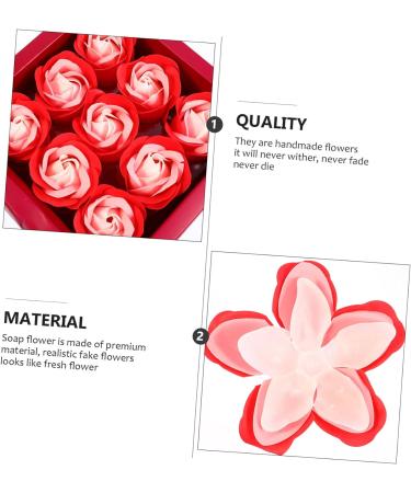 ABOOFAN 2 Boxes Soap Flower Artificial Soap Rose Essential Oil Gifts Birthday Gift Wedding Oil Rose Soap Bridal Gift Festival Soap Rose Bride Rose Box Roses Redx2pcs 14.5x14.5cmx2pcs - Buy Online on GoSupps.com