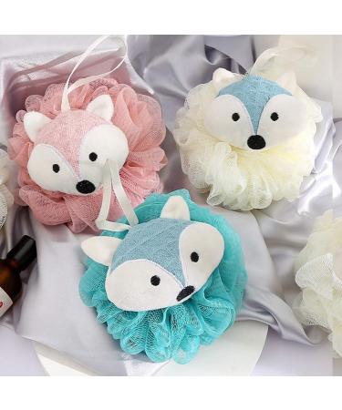 Bath Shower Ball Pack of 3 - Adhesive Fox Shape - 3 Colors - Family Use - Buy Online on GoSupps.com