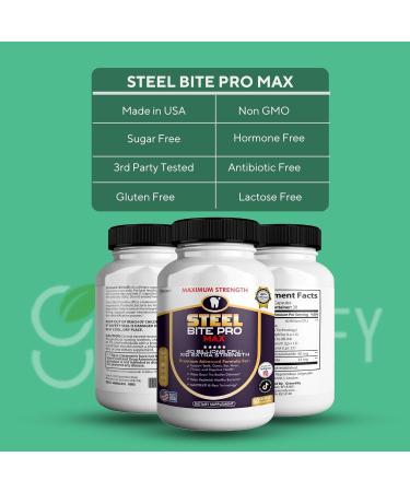 Steel Bite Pro Max Probiotic Supplement 40 Billion CFU 60 Capsules 30 Day Supply (5) - Buy Online on GoSupps.com
