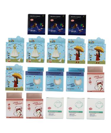minkissy 18boxes Cleansing Cotton Non Woven Face Pad Makeup Remover Wipes Makeup Sponge Sensitive Wipes Skin Cleaning Pad Cleaning Tool Travel Powder Puff Non-woven Fabric White Make up