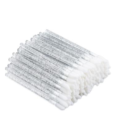 G2PLUS 200 PCS Disposable Lip Gloss Brush - Lipstick Concealer Brushes - Lip Applicator Wands Perfect for Lips Eyes and Makeup Application Crystal Black