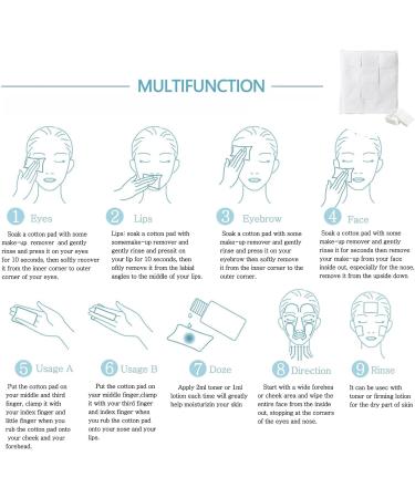 1200Pcs cotton pad eye care makeup remover wet compress nail polish remover diy lotion mask moisturizing and other basic hypoallergenic square cotton pad  - Buy Online on GoSupps.com