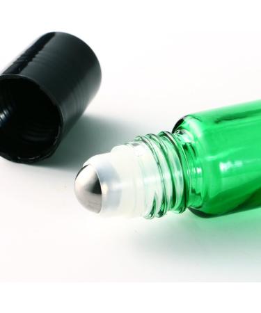 12Pcs 10ml Glass Roller Bottles with Stainless Steel Roller Ball - Refillable Essential Oil Roll on Bottles with Lid Opener Pry Tool Great for Aromatherapy Perfumes and Lip Balms by JamHooDirect - Buy Online on GoSupps.com