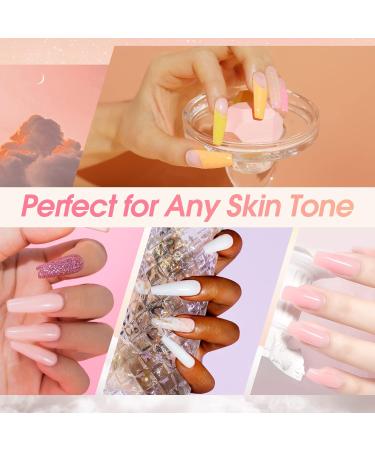 Buy Rosalind Poly Nail Gel - White & Pink Acrylic Nail Extension Set (60ml) | Quick Builder Gel for Nail Art | Perfect for Starters - Buy Online on GoSupps.com