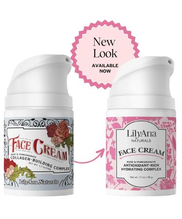 LilyAna Naturals Face and Neck Moisturizer - Skin Care for Dry Skin - Dark Spot Brightening Cream with Rose & Pomegranate Extracts - 1.7oz - Buy Online on GoSupps.com