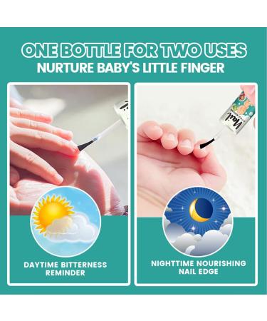 Buerfu Stop Nail Biting Polish | 10ml Anti-Biting Nail Polish Liquid Mild and Safe Nail Care Tool for Kids Adults Newborns and Teens - Buy Online on GoSupps.com