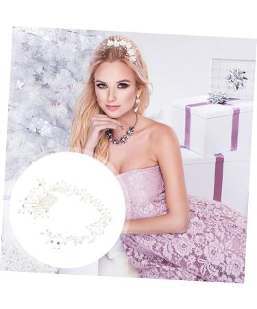 Beatifufu Pearl Bridal Hair Comb Wedding Pearls Hair Comb Rhinestone Headband Bride Headwear Prom Hair Clips Combs for Women Pearl Wedding Accesorios Para Mujer White Scarf Leaf Women's - Buy Online on GoSupps.com