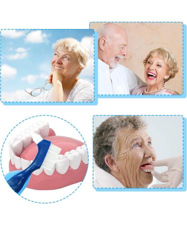 6-Piece Hard Prosthesis Brush Set - Ergonomic Double Bristle Denture Cleaning Toothbrushes for Artificial Teeth Care - Buy Online on GoSupps.com