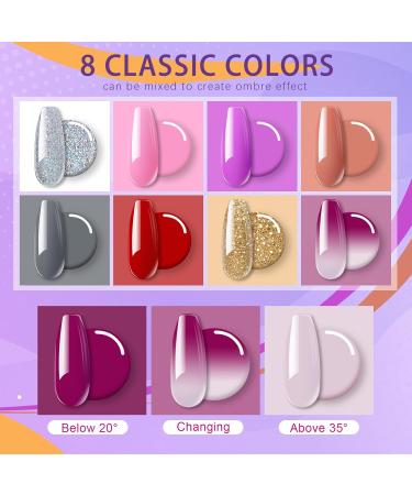 Wakaniya Poly Gel Starter Set - 8 Pink Colors | Fast Nail Extension Gel for Beginners | 120ml Temperature Change Formula - Buy Online on GoSupps.com
