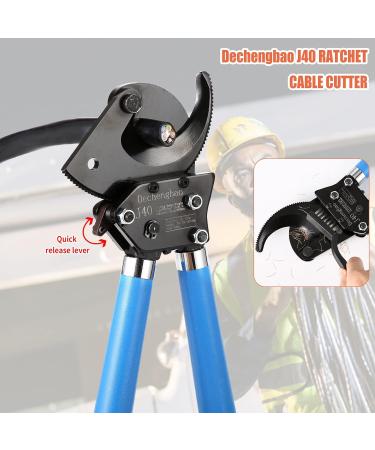 Dechengbao J40 Heavy Duty Ratchet Cable Cutter for Aluminum and Copper Cables up to 400mm - Buy Online on GoSupps.com