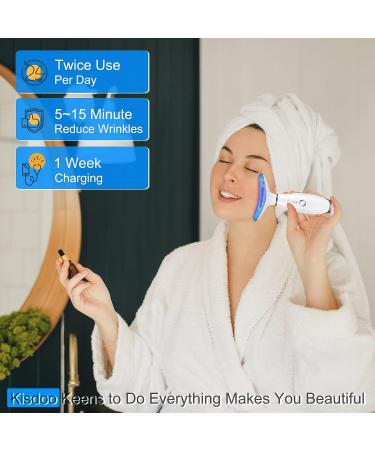 Anti Wrinkles Face Massager Kit | Vibration Facial Massage Device with Heat | 3 Modes for Lift and Skin Care | GuaSha Tool for Face | White - Buy Online on GoSupps.com