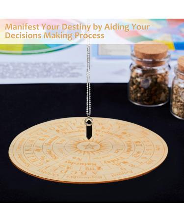 Star Pendulum Board Wooden Dowsing Board Divination Metaphysical Message Board for Witchcraft Wiccan Altar Supplies Kit Beginner Witchcraft Supply  Round Shape (5.9 Inch) 5.9 Inch (Pack of 1) - Buy Online on GoSupps.com