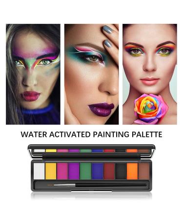 VigCebit Face & Body Painting Palette - 10 Water Activated Colors for Kids & Adults - Perfect for Parties & Events - Buy Online on GoSupps.com