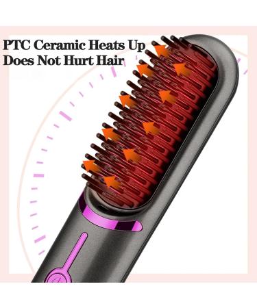 Portable Hair Straightener Brush - Travel-Friendly Anti-Frizz Styling Tool for Home & Salon - Buy Online on GoSupps.com