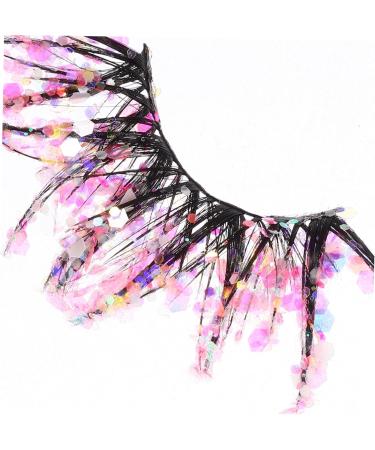 minkissy 6 Pairs Fake Eyelashes Glitter Eye Lashes Natural False Lash Cosmetic Lashes for Women Colored Lash Extensions Fluorescence Eyelashes Fluffy Soft Miss Dense Fiber Glitter Powder - Buy Online on GoSupps.com