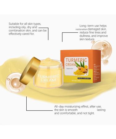 ZHJZGS Set of 2 Turmeric Creams - Turmeric facial moisturizer lightens dark spots anti-aging firms and restores dull skin reduces dryness and wrinkles - Buy Online on GoSupps.com