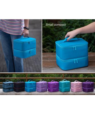 ButterFox Nail Polish Carrying Case - Sky Blue | Organize 60-70 Bottles | Manicure Accessories Storage Bag - Buy Online on GoSupps.com