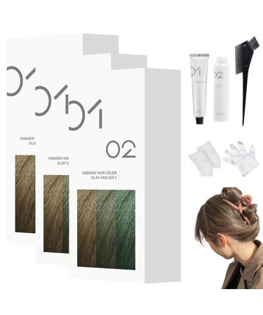 Cr me Colorante Douce Faire Soi-m me 200 Ml Coloration Permanente Brillance Naturelle Formule Douce Pour Tous Types De Cheveux Application Facile Domicile (A61 - Brun gris tre 3)