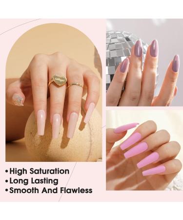 ROSALIND 13PCS Dip Nails Powder Starter Kit - 6 Colors White Pink Glitter Dip Powder Set with Base & Top Coat Brush Restorer & Activator for Stunning Manicures - Buy Online on GoSupps.com