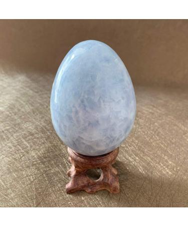 Celestite Quartz Crystals Stone Egg Gemstones Natural and Minerals Fontaine Decoration Maison Spiritual Engel arredo casa - (Size: 60-75mm)