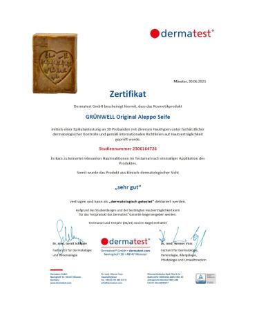 Gr nwell Naturoase Aleppo Soap 190g | 20% Laurel & 80% Olive Oil | Natural Face & Body Care | Dermatest Excellent | Buy Internationally - Buy Online on GoSupps.com
