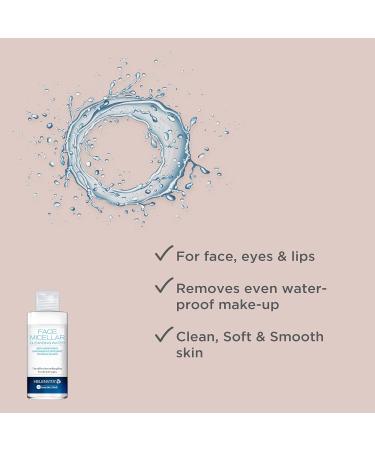 Helenvita Micellar Water Makeup Remover for Face Eyes and Lips with Provitamin B5 and Aloe Vera - Travel Size Micellar Cleansing Water - Gentle Makeup Remover Cleanser For All Skin Types - 100ml - Buy Online on GoSupps.com