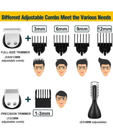Men's Beard Trimmer - Cordless Waterproof Stainless Steel T-Blade for Precision Grooming | International Shipping Available - Buy Online on GoSupps.com