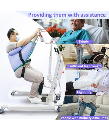 EZ Assistive Sit to Stand Lift Sling Patient Aid Padded and Stand Assist Sling with Back Support for Transferring and Raising 500lbs Safety Working Load (Large) - Buy Online on GoSupps.com