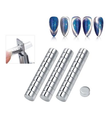 30Pc/Box Round Small Magnet For Nails Art Gel Acrylic Tips Sizing Cutter Maincure Tool Magnetic Attraction