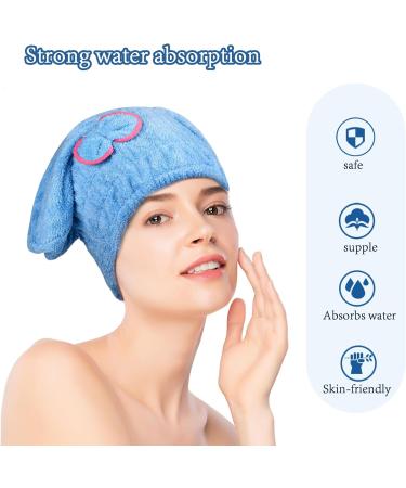 9-Piece Microfiber Fast Drying Turban Set | Super Absorbent Soft Hair Towel with Clip | Perfect for Long & Thick Hair | Ideal for Women & Girls - Buy Online on GoSupps.com
