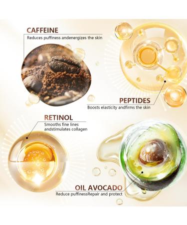 COSMOO Snail Peptide Under Eye Cream Eye Cream for Dark Circles and Puffiness Eye Bags Wrinkles Fine Lines Skin Care Treatment Firming With Snail Mucin and Niacinamide Korean Skin Care Formula - Buy Online on GoSupps.com