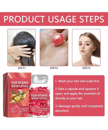  Capgoost Hair Vitamin Capsule Hair Serum Enriched with Vitamin A C E Oil - Moisturizing Essence - 30 Capsules - Buy Online on GoSupps.com