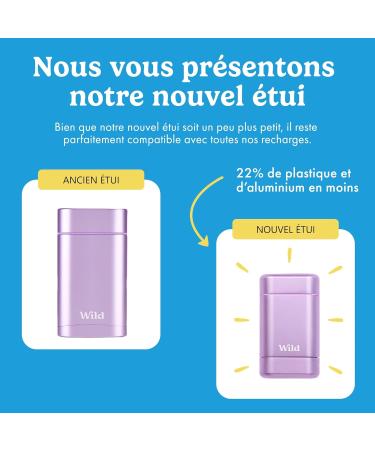 Wild - Refillable Natural Deodorant - Purple Case with Refill Variety Pack - Includes Cotton & Sea Salt Cherry Blossom Coconut & Vanilla Mint & Aloe Vera Pomegranate & Pink Peppercorn - Buy Online on GoSupps.com