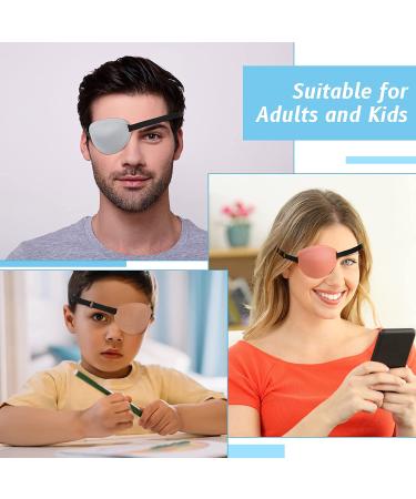 16 Pieces Kids Silk Adjustable Halloween Eye Patch for Left Eye - Soft & Elastic Medical Patch for Girls, Women, and Children - Fresh Style Light Colors - Buy Online on GoSupps.com