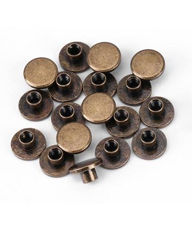 Flat Head Rivets Set - 20 All-Copper Leathercraft Screws & Nuts (5mm) - Essential Tool Accessories for DIY Projects - Buy Online on GoSupps.com
