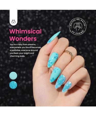 Beetles Glitter Gel Nail Polish Set - 6 Colors Chameleon Sparkle Kit for DIY Manicure | Color Changing Pink Purple Blue with Crushed Diamond Shine | Soak Off UV Gel Polish - Buy Online on GoSupps.com