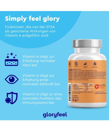 Buy Beta Carotene Capsules - 200 Vegan Capsules | LYC-O-Beta Natural Carrot Extract | Supports Eyesight Skin & Immune System | Made in Germany - Buy Online on GoSupps.com