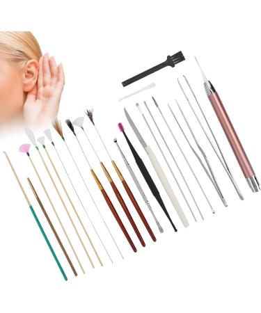 Earwax Remover Kit 20pcs Ear Wax Pickers Stainless Steel Earwax Remover Kit Ear Wax Removal Spoon Curette Tweezers Cleaning Tool - Buy Online on GoSupps.com