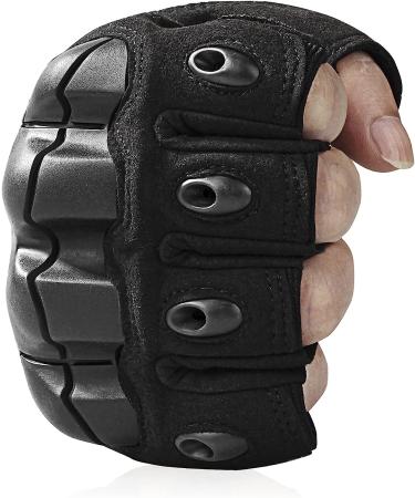 Fuyuanda Tactical Fingerless Gloves - Ideal for Riding, Cycling, Paintball, and Motorcycle - Black Medium - Buy Online on GoSupps.com
