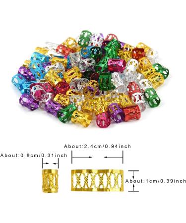 150 Pieces Dreadlocks Beads Aluminum Hair Rings for Braids Hair Clips Braiding Ring Metal Cuffs Hair Jewelry for Braids Accessories Multicolored - Buy Online on GoSupps.com