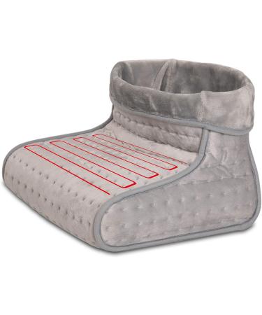 Electric Foot Warmer & Massage Foot Massager with Heat Washable 2 Levels Grey | International Shipping - Buy Online on GoSupps.com