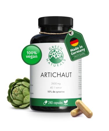 Artichoke Extract - 2600mg daily (including 260mg cynarin) - Powerful 40:1 extract (equivalent to 104 000mg of fresh artichoke) - 100% vegan and lab tested