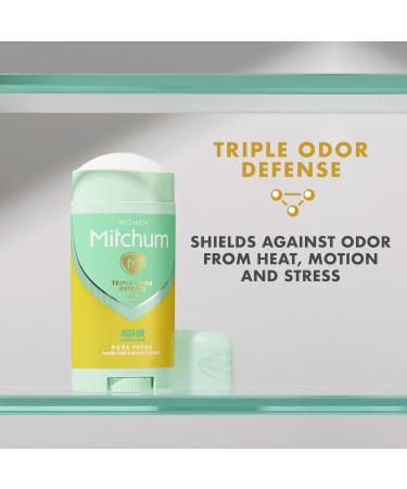 Mitchum Women Triple Odor Defense Invisible Solid Antiperspirant Deodorant Pure Fresh 2.7 oz Pure Fresh 2.7 Ounce (Pack of 1) - Buy Online on GoSupps.com