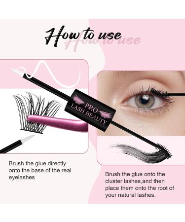 PRO Upgraded Lash Bond Cluster Lash Bond 2 IN 1 - Long Lasting Glue (10ml Black & Clear Bond) - Buy Online on GoSupps.com