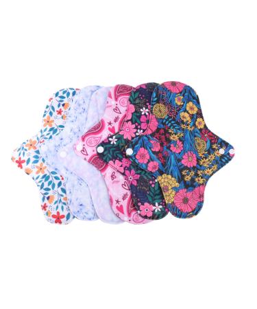 Menstrual Cloth 6pcs Napkin Women Accessories Panty Liner Pad Panty Liner Menstrual Pad Durable Washable Pads Cloth Panty Liner Elder Non-Woven Portable Suite