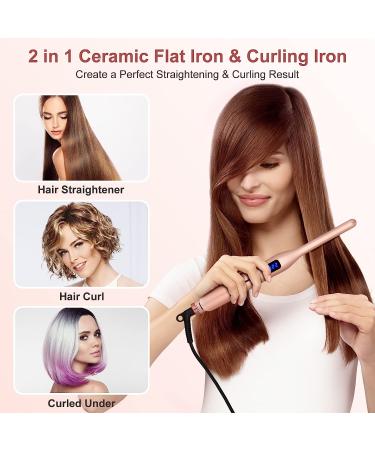 Mini Hair Straightener for Short Hair & Pixies - Adjustable Temperature Flat Iron (Rose Gold) - Buy Online on GoSupps.com