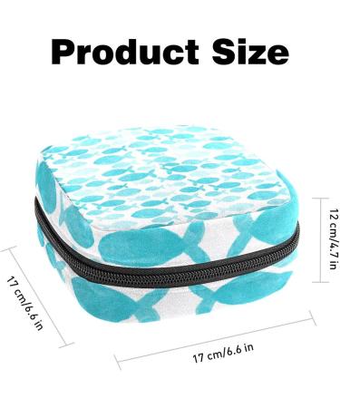 Womens Bonds Storage Pockets Stillpad Halter - Blue Whales Portable Period Kit Bag | Feminine Product Organizer for Girls - Buy Online on GoSupps.com