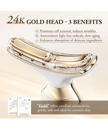 ANLAN 24K Gold Anti-Wrinkle Face Lifting Massage Red and Blue Light Beauty Skin Care Sensitive Skin - Buy Online on GoSupps.com